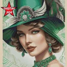 Buy Art Deco Lady Cross Stitch Chart