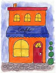 Draw A Cafe Art Projects For Kids Kids Art Projects Kindergarten Art Projects Art Drawings For Kids