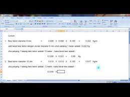 Check spelling or type a new query. Rumus Menghitung Berat Besi Beton Tanpa Menggunakan Tabel Baja Youtube