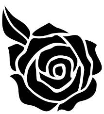 Black And White Rose Transparent Background Black Rose Silhouette Design Free Clip Art Rose Stencil Silhouette Clip Art Free Clip Art