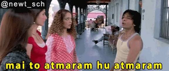 Golmaal Returns Vrajesh Hirjee GIF - Golmaal Returns Vrajesh Hirjee Mai To Atmaram Hoon Atmaram - Discover & Share GIFs