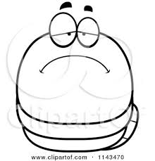 Vector black and white crossword in english, education game for children. Cartoon Clipart Of A Black And White Chubby Sad Worm Vector Outlined Coloring Page By Cory Thoman 1143470