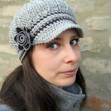 Newsboy Hat With Zipper Flower Pattern By Viktoria Gogolak Crochet Newsboy Hat Zipper Flowers Newsboy Hat Pattern