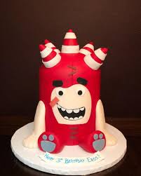 Funny Cartoon Birthday Cake Pictures Oddbods Oddbodscake Cake Funny Littleman Red Vanilla Buttercream Fondant Custom Happy Birthday Party Food Cartoon Birthday Cake Birthday Cake Kids