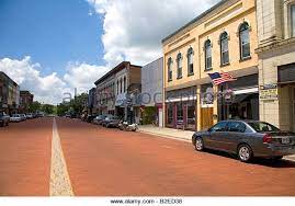 Red Brick Main Street In Ionia Michigan Main Street Central Business District Main Street Usa