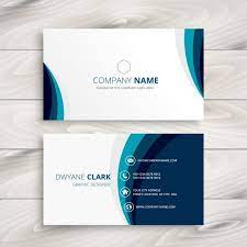 Select from more than 5000 business card templates and hundreds of backgrounds customize. Free Vector Blue Wave Business Card Design