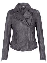 Monteria Leather Biker Jacket In Charcoal Grey Designer Leather Jackets Muubaa Leather Jacket Grey Leather Jacket
