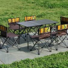 outdoor camp portable folding table chairs set with carrying bag party table dinner party table table set up