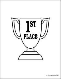 Stats on this coloring page. Clip Art Trophy First Place Coloring Page I Abcteach Com Abcteach
