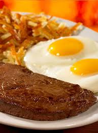 If you have a digital cooking thermometer, the temperatures you're looking for in middle of the steak are 50c for rare, 60c for medium and 70c for well done. Huddle House Any Meal Any Time Breakfast Lunch Dinner