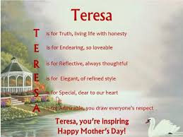 Birds That Start With The Letter T Teresa Poems About Girls Teresa Happy Mothers Day