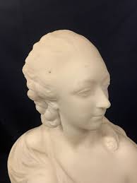 White Marble Sculpture Depicting Marie Antoinette