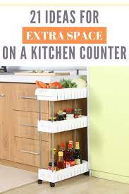 21 Extra Kitchen Counter Space Ideas For A Small Apartment Tiny Partments Small Space Organization Kitchen Counter Small Kitchen