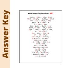 Displaying top 8 worksheets found for balancing chemical equations answer sheet. Balancing Equations Practice Worksheet And Answer Key By Jayzee