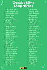 Creative Slime Shop Names Slime Shop Name Generator Shop Name Ideas Shop Names Slime Shop Names