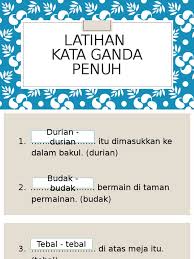 We did not find results for: Latihan Kata Ganda Penuh