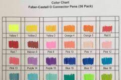 Faber Castell Connector Pens Color Chart Color Chart Faber Castell Sharpie Colors