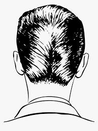 The angle of the head is established at the very beginning of the drawing with the ball. Drawing Back Of The Head Hd Png Download Kindpng