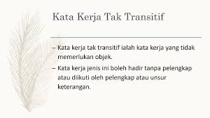 Mendriq, kata kerja, frasa kerja, transitif, struktur sintaksis. Kata Kerja Tak Transitif 1 Delta Youtube