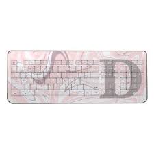 Elegant Minimalist Pink And White Marble Look Wireless Keyboard Zazzle Com Rose Gold Marble White Marble Pink Fashion