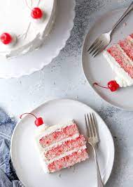 How to bake angel food cake without a tube pan epicurious from assets.epicurious.com. Cherry Chip Cake With Whipped Vanilla Buttercream Completely Delicious