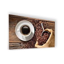 Fond De Hotte Sac De Grains De Cafe En Verre De Synthese L 120 X H 70 Cm Achat Vente Credence Fond De Hotte Sac De Grains Cdiscount