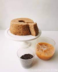 Sumopocky Custom Bakes Thai Milk Tea Chiffon Cake Chiffon Cake Thai Milk Tea Sweet Desserts