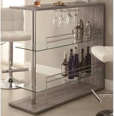Square bar table with a folding top. Two Shelf Contemporary Weathered Grey Bar Table By Coaster Furniture Nis302770648 Bruce Furniture Flooring