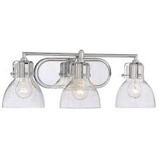 How to replace a vanity light fixture in your bathroom. Minka Lavery 3 Light Chrome Bath Vanity Light 5723 77 The Home Depot