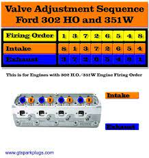 Ford 302 Ho And 351w Valve Adjusting Order Ford Valve Automotive Mechanic