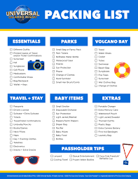 what to pack for your universal orlando resort vacation