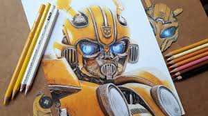 Bumblebee art by artlines/unfinished colors: Bumblebee Using Prisma Fccp Colored Pencil Drawing Realistic By Haw Haw Arts Youtube