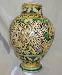 Boccia Maiolica Sicilia Siciliana Maiolica Arte Della Ceramica Vaso Antico