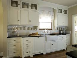 a vintage style white kitchen