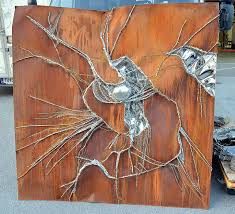 Gahr Metal Wall Art Artwork In Rusted Steel Large Metal Wall Art Metal Wall Art Steel Art