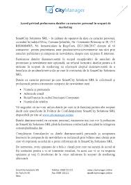 Prelucrarea datelor cu caracter personal înseamnă orice operațiune sau serie de operațiuni care sau neautomatizate. Acord Privind Prelucrarea Datelor Cu Caracter Personal In Scopuri De Marketing City Manager Software Primarie
