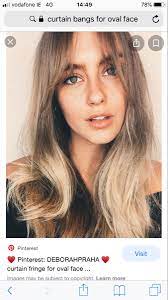 Curtain Bangs In 2021 Oval Face Bangs Mid Length Hair Hair Beauty