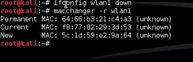 Also you can run the command from the first step and confirm your mac address changed. Mac Address Spoofing With Macchanger