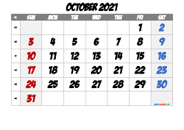 October 2021 Printable Calendar With Week Numbers Free Premium In 2020 Printable Calendar Template Printable Calendar July Calendar Template