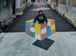 Koleksi penuh lukisan dinding 3dimensi. Mantap Lukisan 3d Jalanan Karya Remaja Di Depok