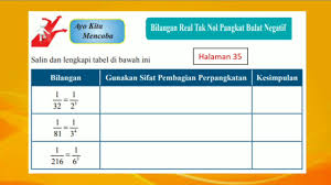 Kunci jawaban matematika kelas 4 halaman 35. Ayo Kita Mencoba Hal 35 Matematika Kelas 9 Bilangan Real Tak Nol Pangkat Bulat Negatif Bab 1 Youtube