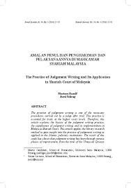 We did not find results for: Pdf Amalan Penulisan Penghakiman Dan Pelaksanaannya Di Mahkamah Syariah Malaysia Jurnal Syariah Um Academia Edu