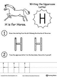 Writing Uppercase Letter H Capital Letters Worksheet Letter H Worksheets Letter Worksheets