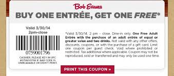 Saving 4 A Sunny Day Bogo Dinner At Bob Evans Tonight Grocery Coupons Bob Evans Coupons