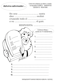 Actividades para niños de 2 años inspiradas al método montessori. Juegos Para Aprender Con Los Mandamientos Fuente Elrincondela 10 Mandamientos Para Ninos Actividades De La Biblia Catequesis