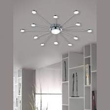 Wohnzimmer lampe deckenlampe wohnzimmer wohnzimmer lampe. Elegante Led Deckenlampe Mit 12 Led Strahlern Wie Ein Sonnenkranz