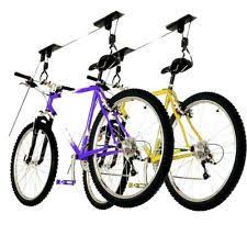 2 Ceiling Bicycle Garage Hoist Mount Storage Rack Lift Mountain Kids Women Bike Bicycle Storage Bicycle Bicycle Garage