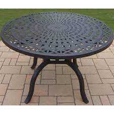 Opens in a new tab. Buckingham Cast Aluminum 48 Inch Round Dining Table Overstock 11158772