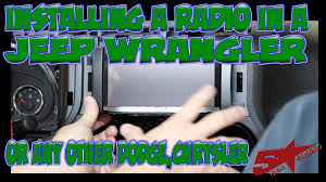 (can data bus) radio ground wire: The Basic Steps To Install A Radio In A Jeep Wrangler Or Any Other Chrysler Youtube