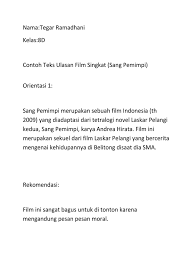 Maybe you would like to learn more about one of these? Contoh Teks Ulasan Film Singkat